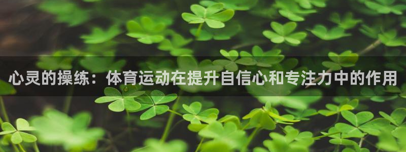 沐鸣22代理注册：心灵的操练：体育运动在提升自信心和专注力中的作用
